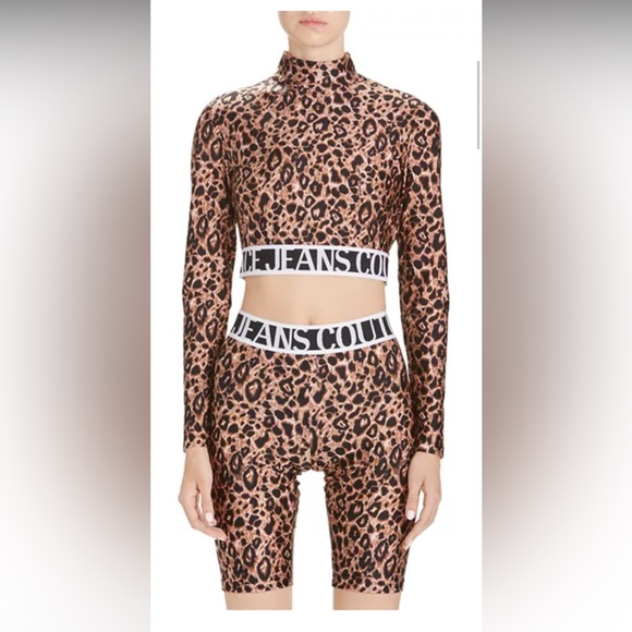 Versace Other - VERSACE JEANS COUTURE animal print logo top